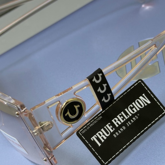 True Religion Gold and Pink Frame Sunglasses main image 7